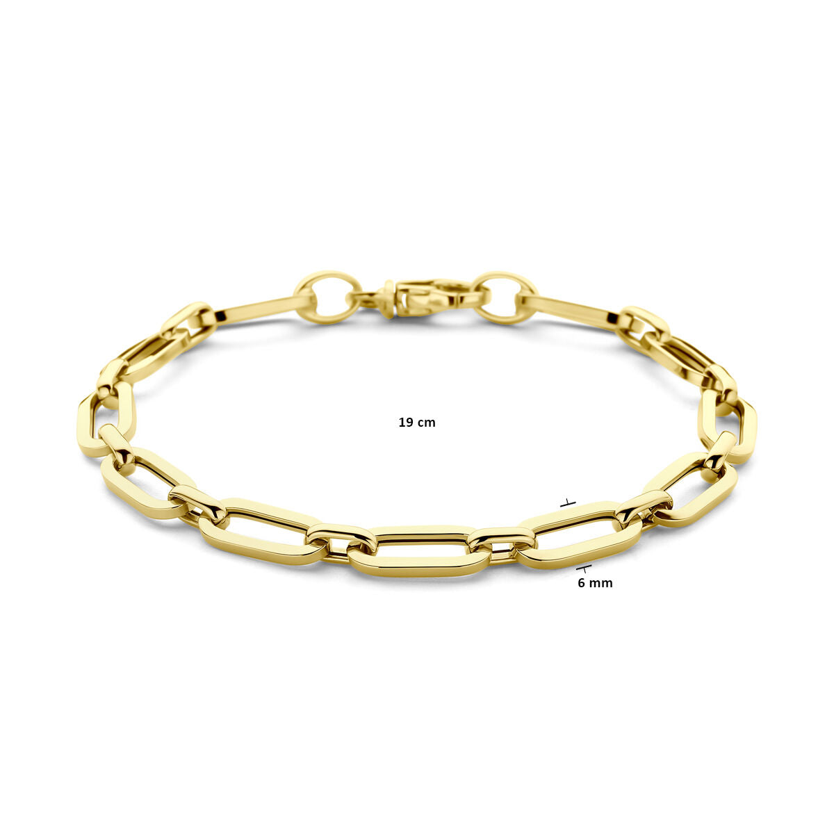 Armband Paperclip 6,0 mm 19 cm 14K Gelbgold