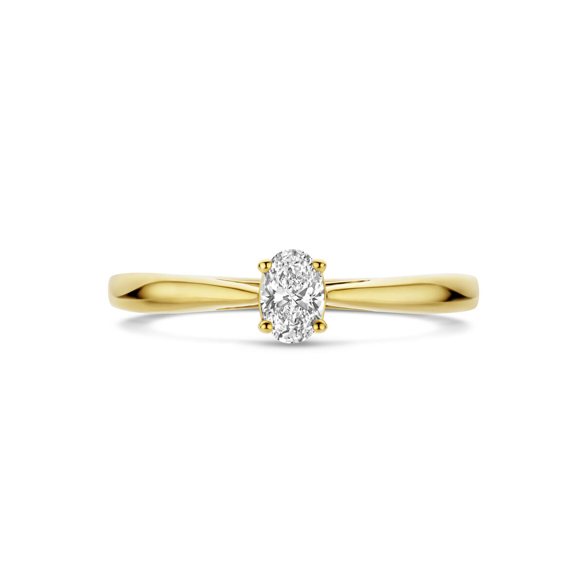 Ring Labor gezüchteter Diamant 0.25ct H SI 14K Gelbgold