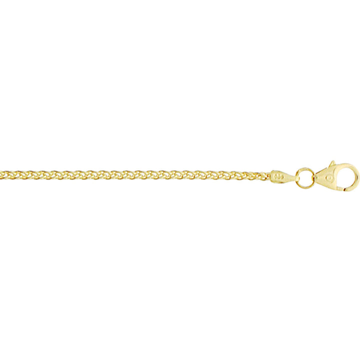 Armband aus 1,7 mm dickem, goldfarbenem Vossestaart mit Karabinerverschluss