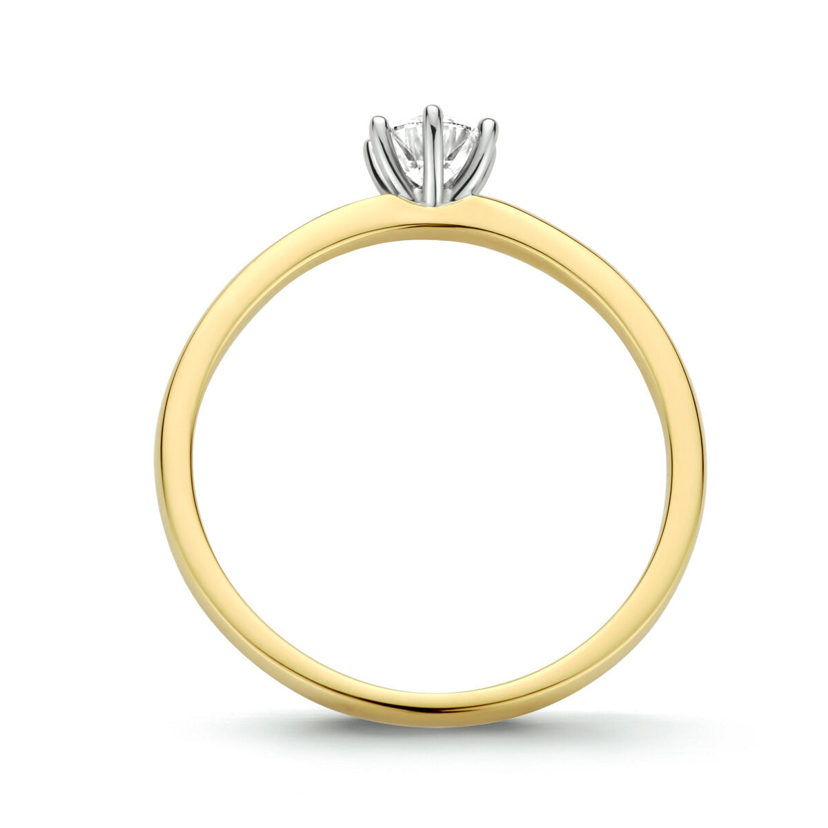 Ring Diamant 0,25 ct h si 14K Bicolor-Gold gelb/weiß