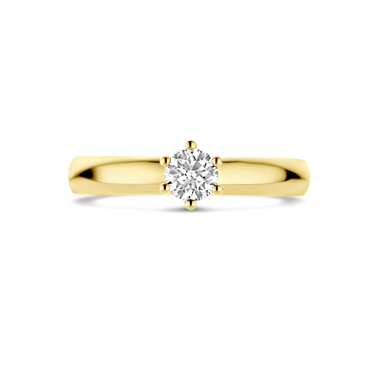 Verlobungsring Diamant 0.33ct H SI 14K Gelbgold