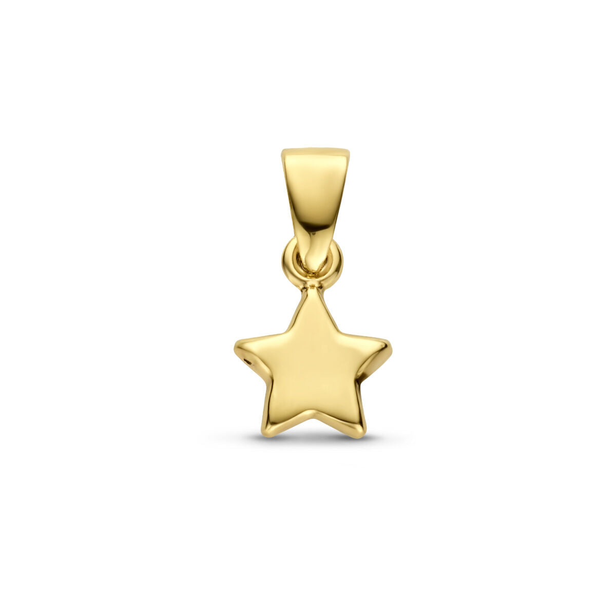 Hänger in Form eines Sterns aus 14K Gelbgold mit glänzender Oberfläche