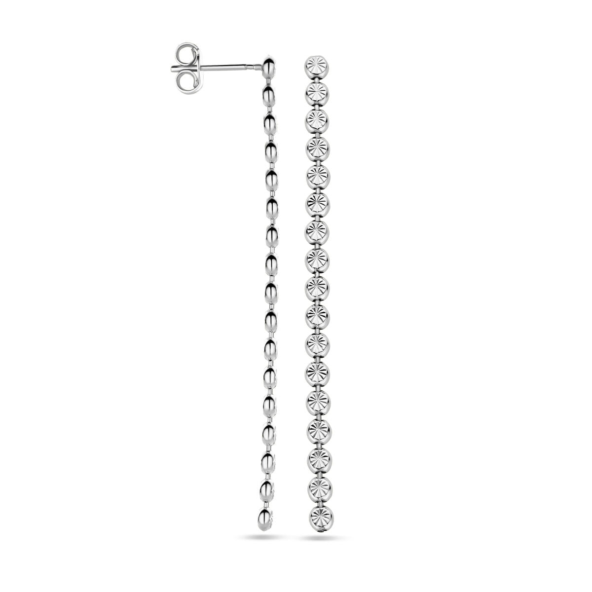 Ohrringe diamantiert 55 mm Silber rhodiniert