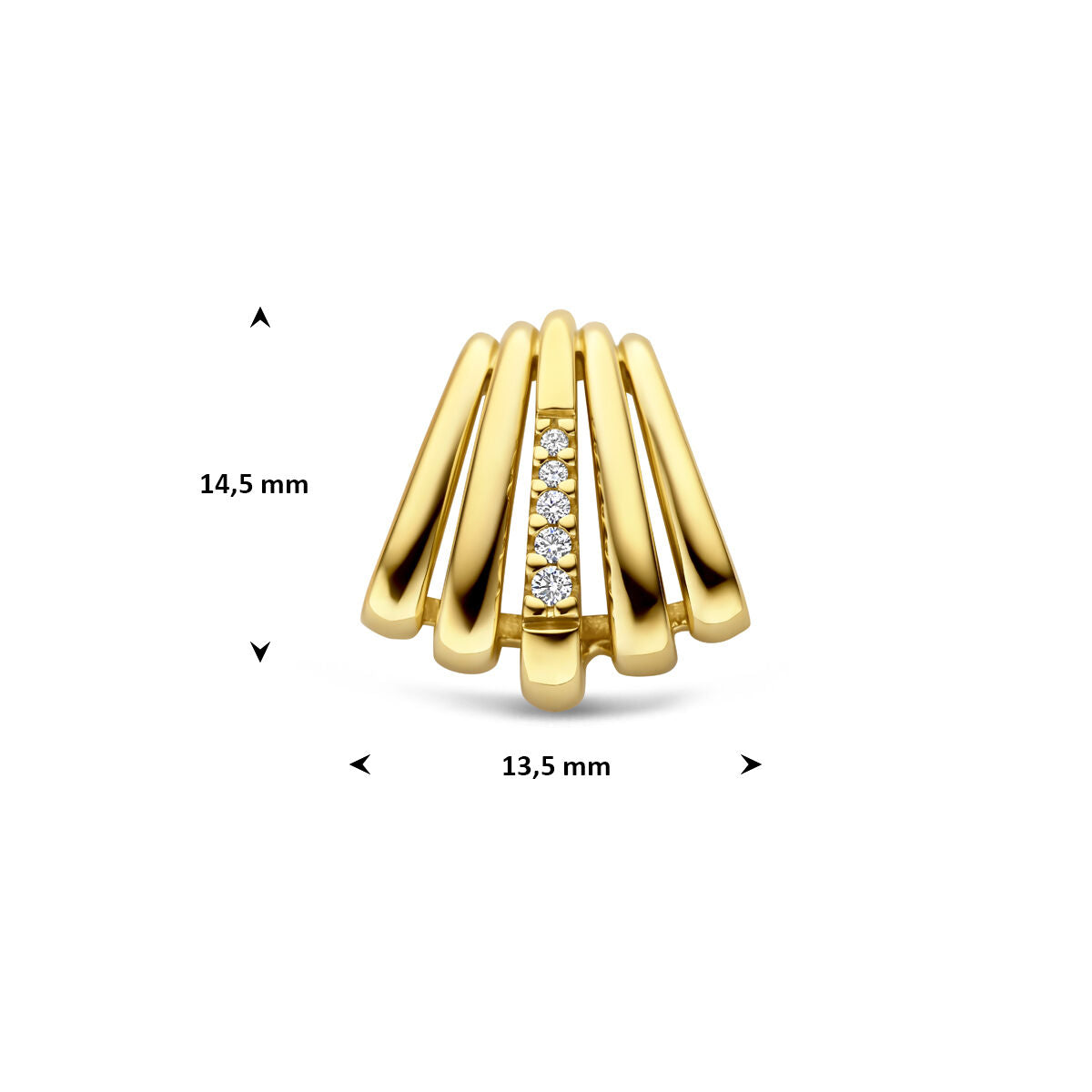 Goldanhänger mit Diamant – 14 Karat Gelbgold