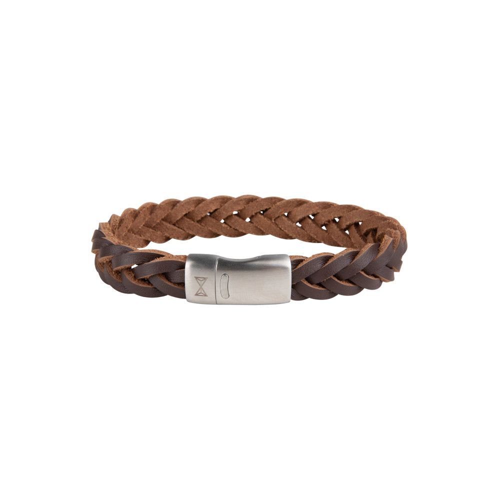 Lederarmband Herren - Iron Big Wave Brown