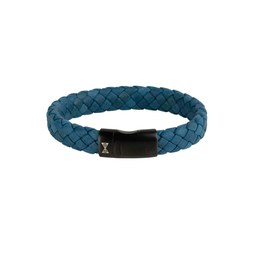 Lederarmband Herren - Iron Jack Navy Blue-on-Black