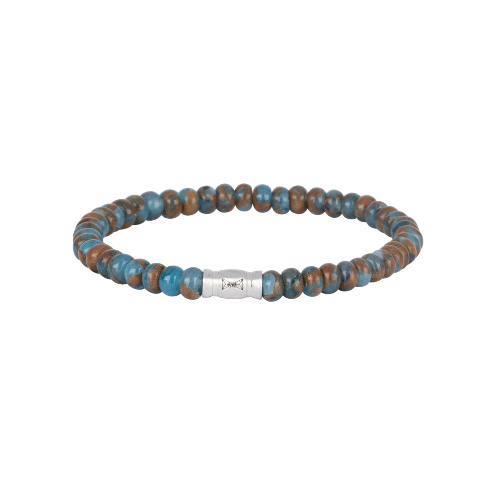 Perlenarmband Herren - Aqua Terra Oval - 6mm