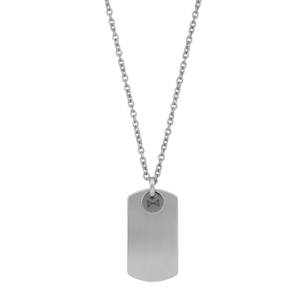 Silberkette Herren - Halskette Dogtag Plate - Inox