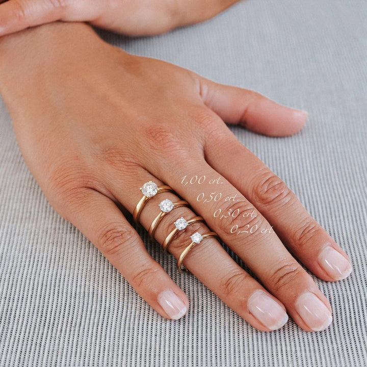 Ring Olivia 0,30 crt. geelgoud