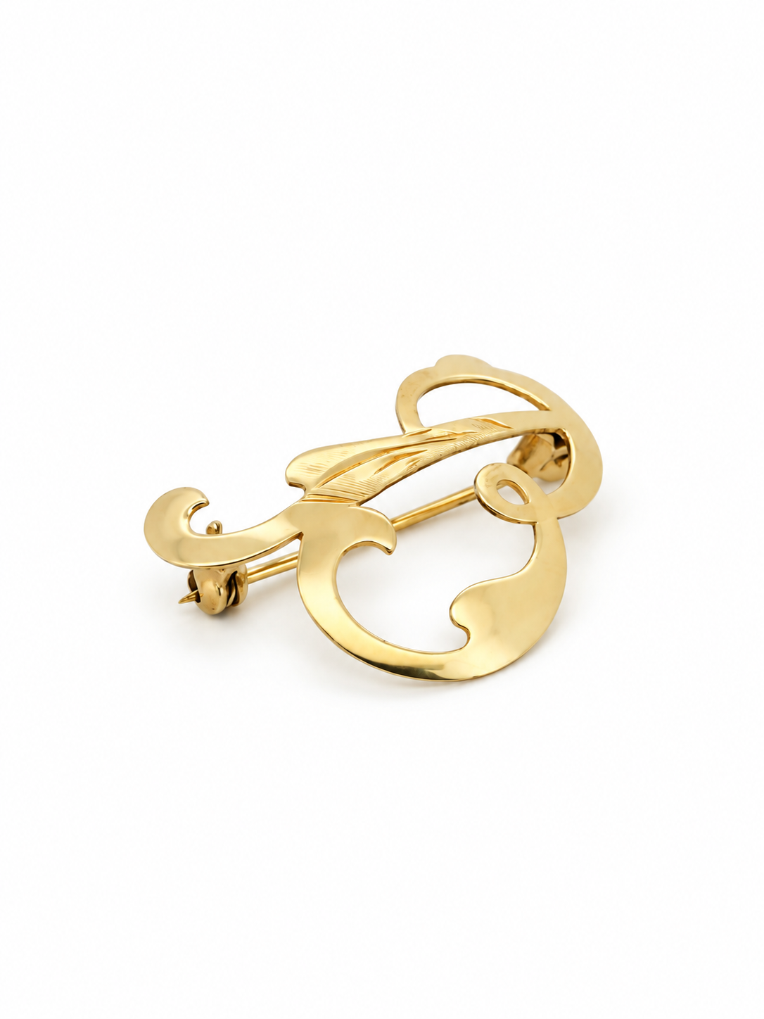 Vintage gouden broche 14k B 1.9gr