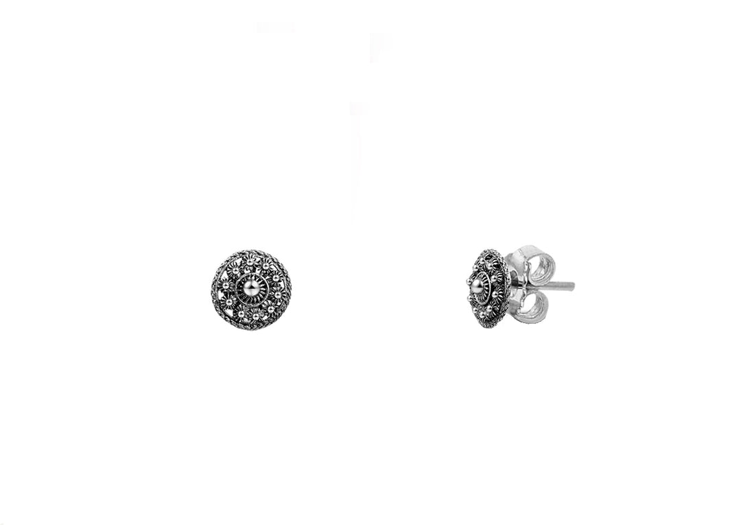 Ohrstecker mit Zeeland-Knopf, Durchmesser 6 mm