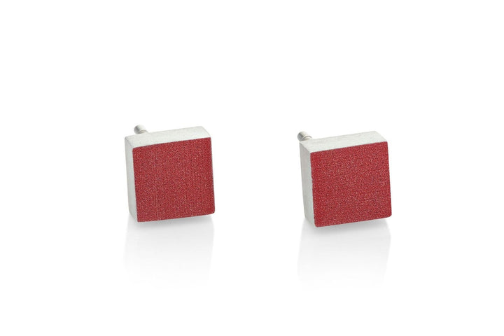 Ohrstecker Kleines Quadrat Rot O37R