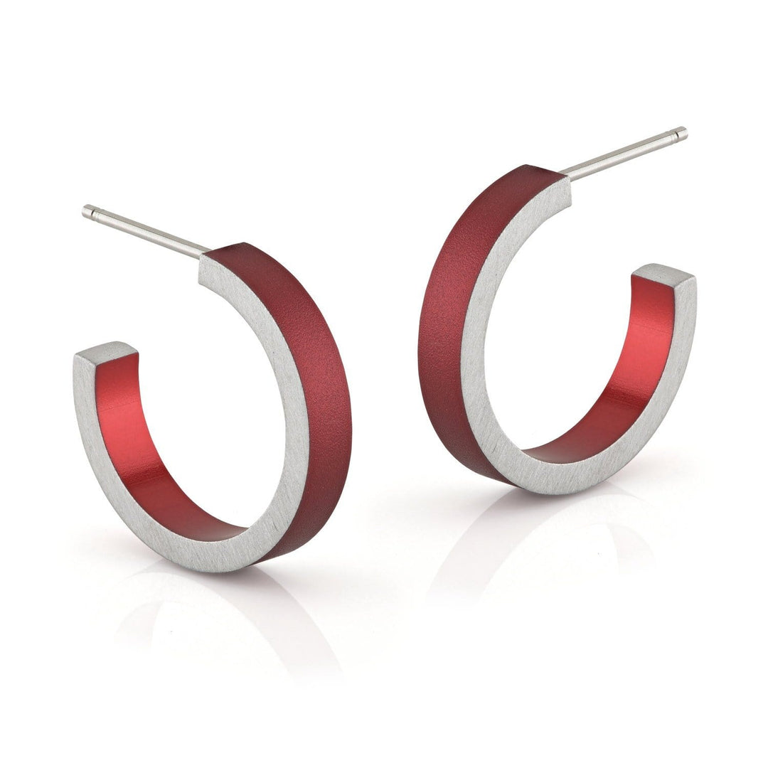 Creolen Runde Ringe Rot O51R