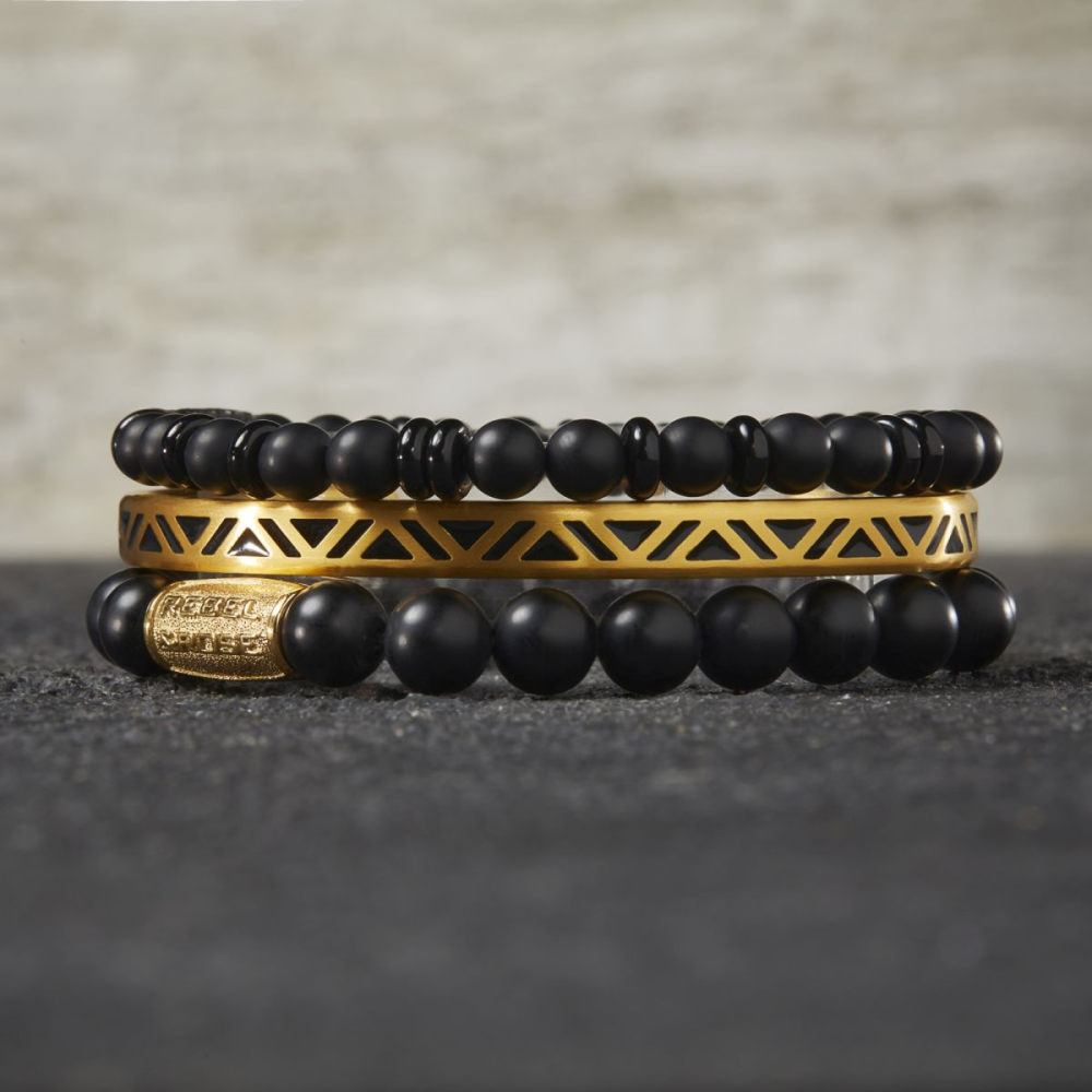 Perlen All-Black - 6mm - Herren Perlenarmband