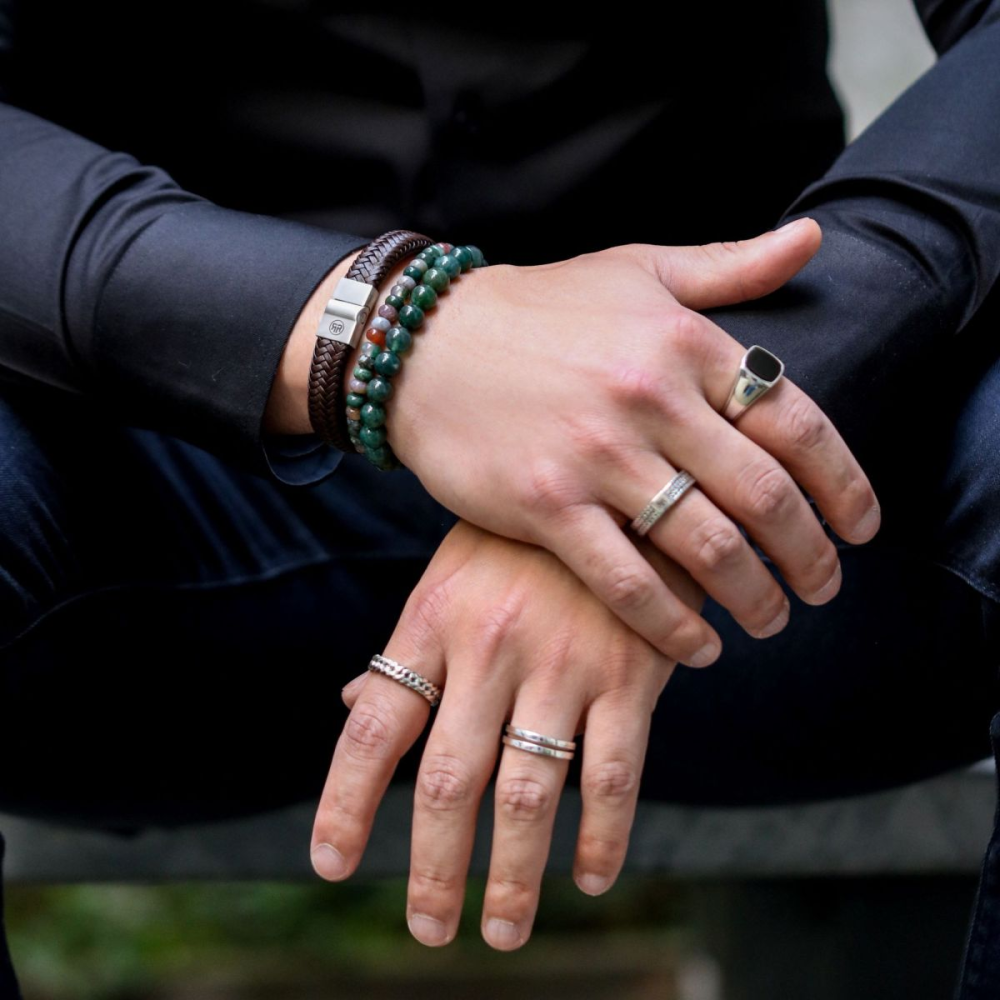 Indian Summer Round Slices - 6mm - Perlenarmband Herren