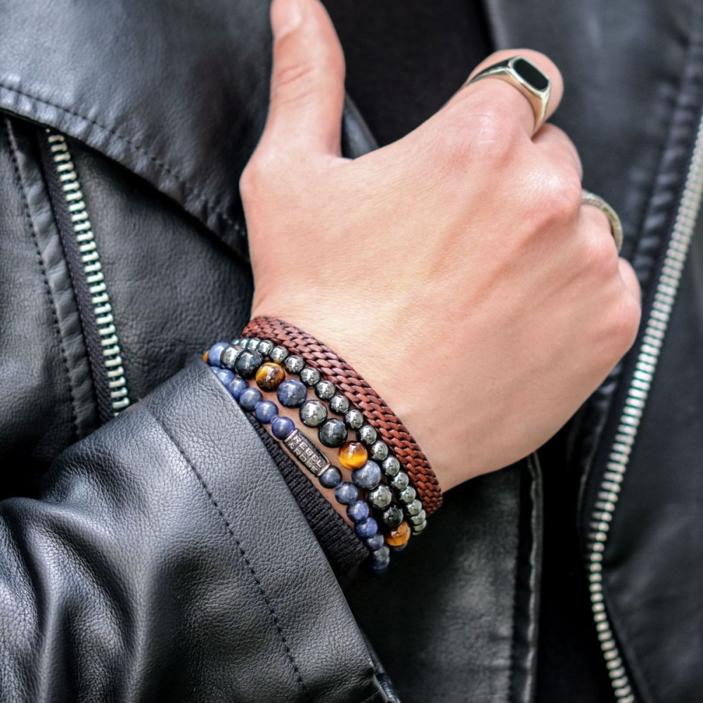 Midnight Blue Vintage - 6mm - Herren Armband