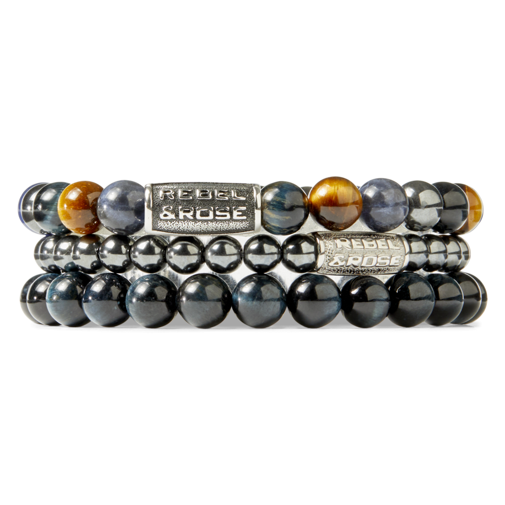 Blue Rain Vintage - 8mm - Perlenarmband Herren
