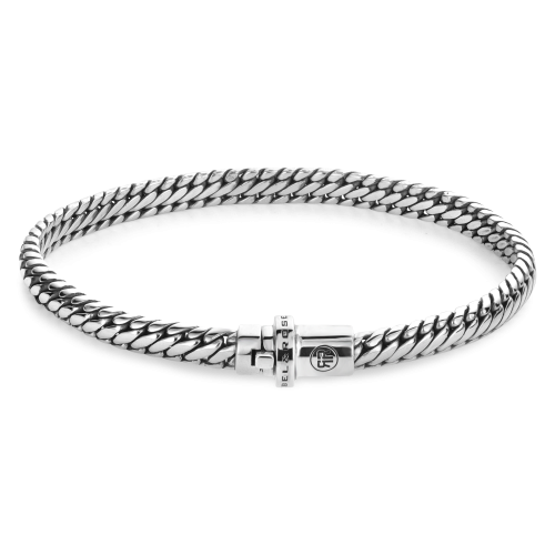Armband aus 925 Silber mit geflochtenem Design und einem schlichten Verschluss