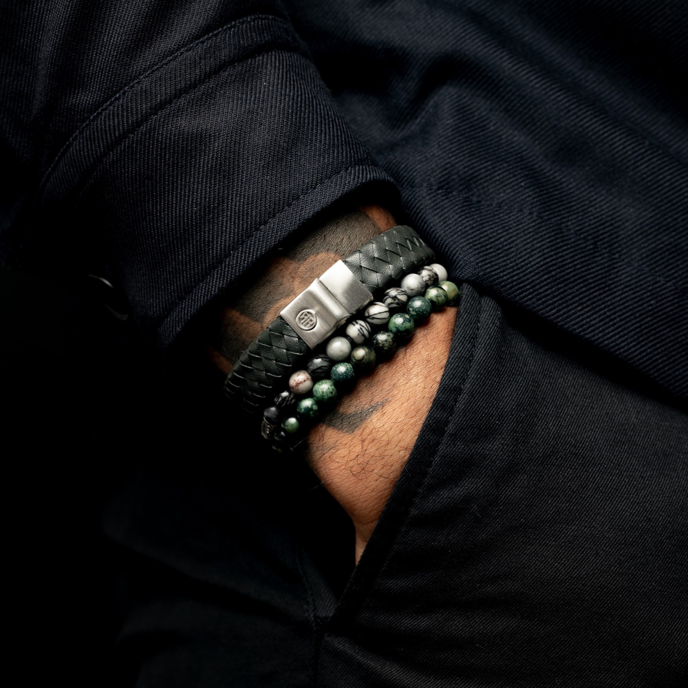 Green Rocks – 6mm – Herren Perlenarmband