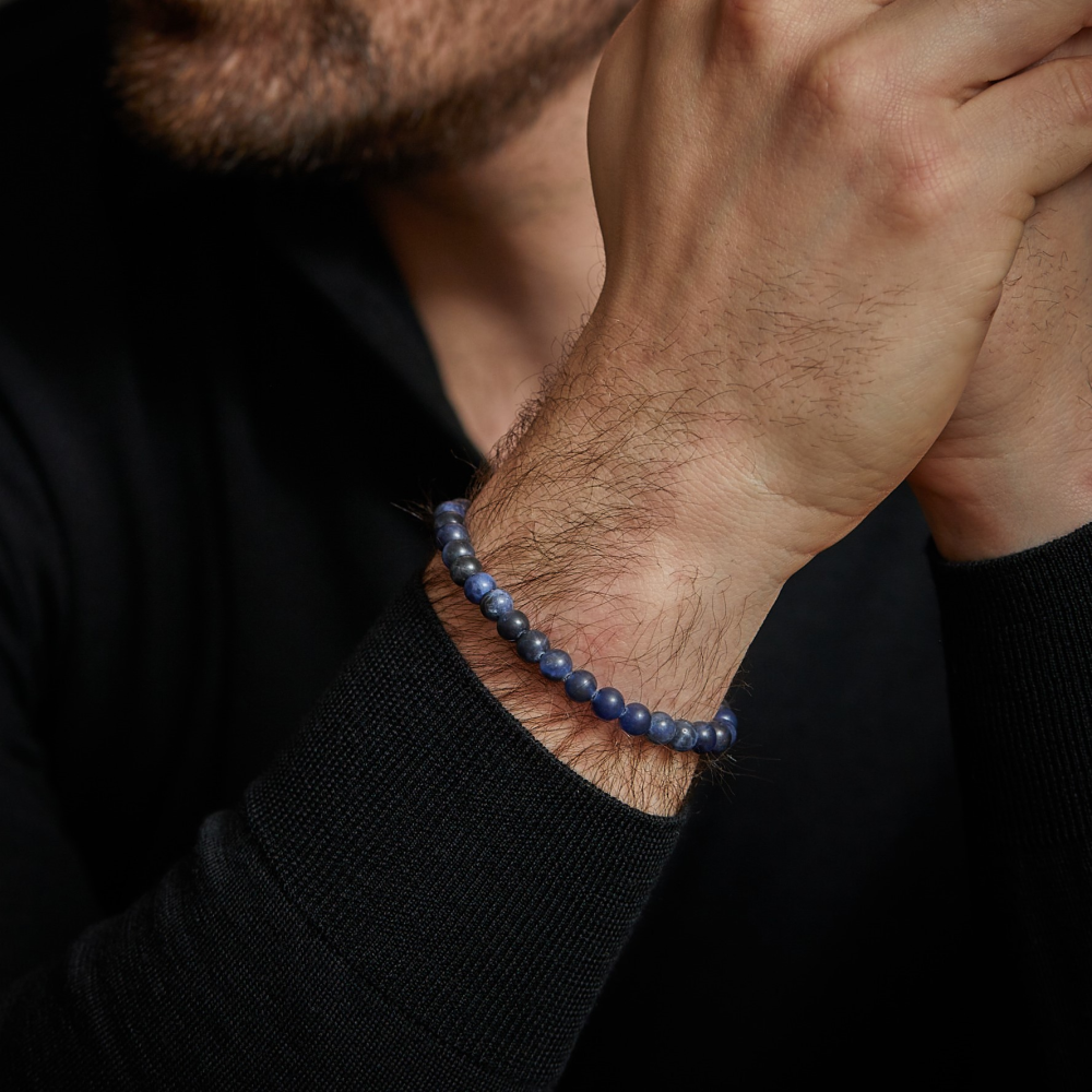 Midnight Blue Vintage - 6mm - Herren Armband