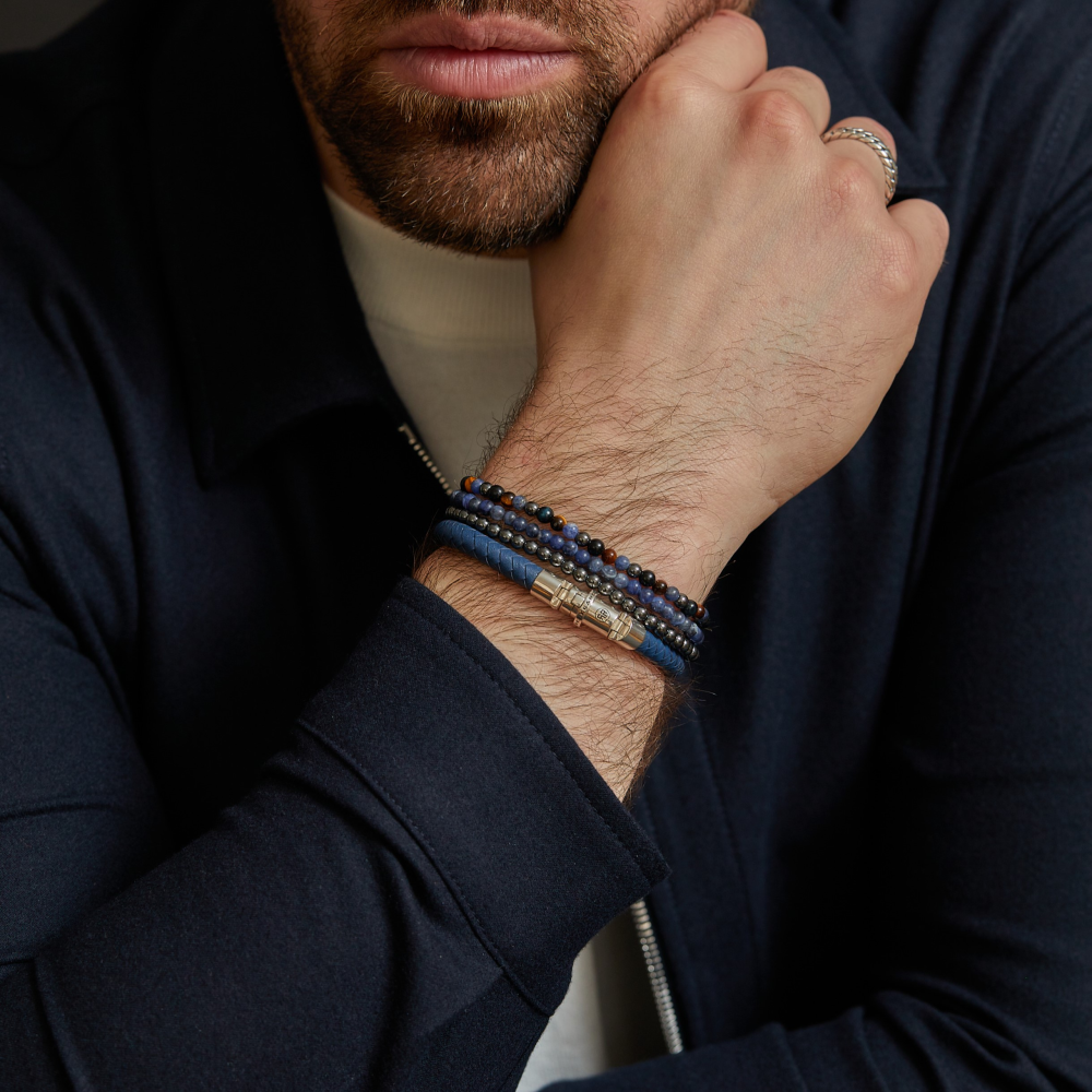 Mitternachtsblau – 4 mm – Perlenarmband