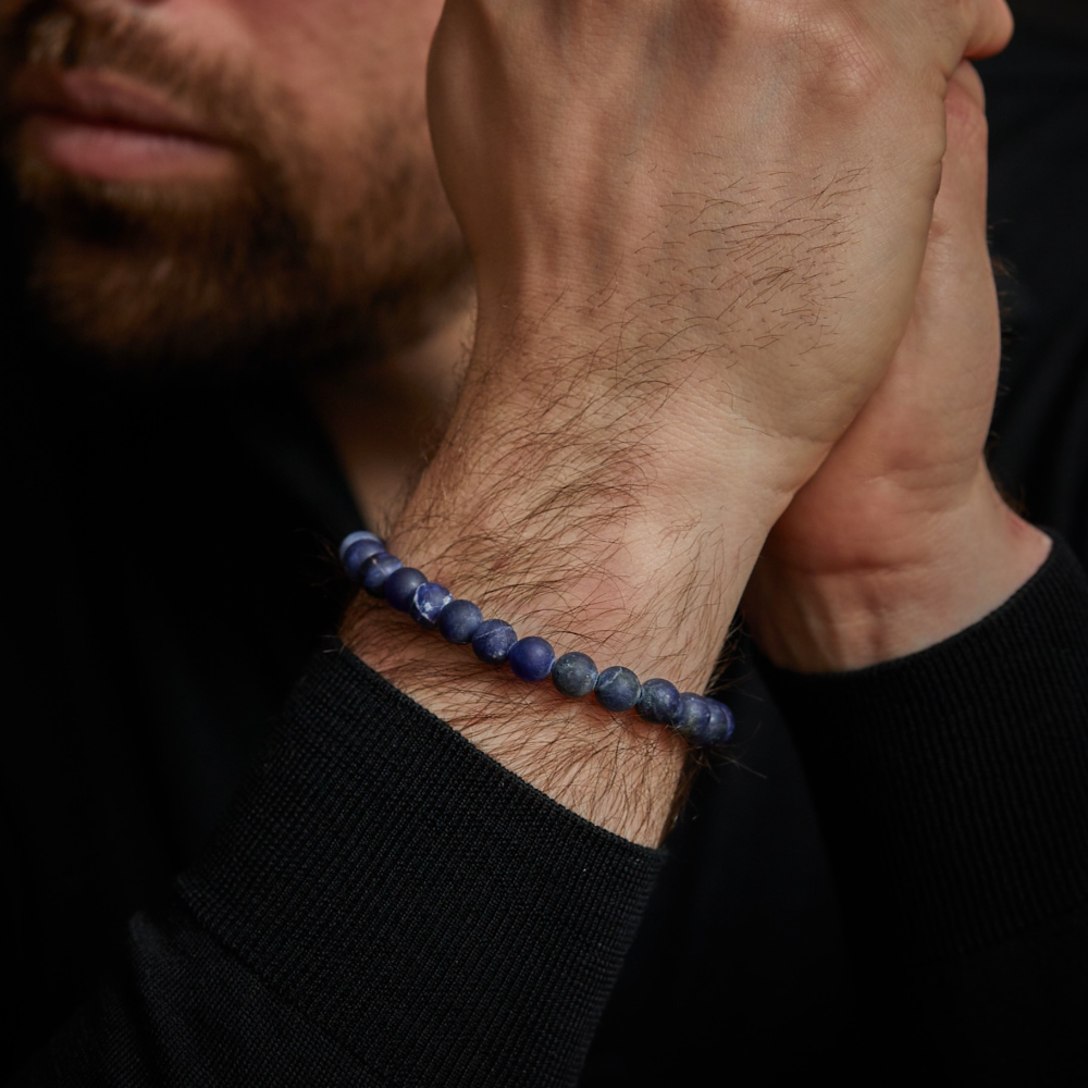 Matt Midnight - 8mm - Herren Perlenarmband