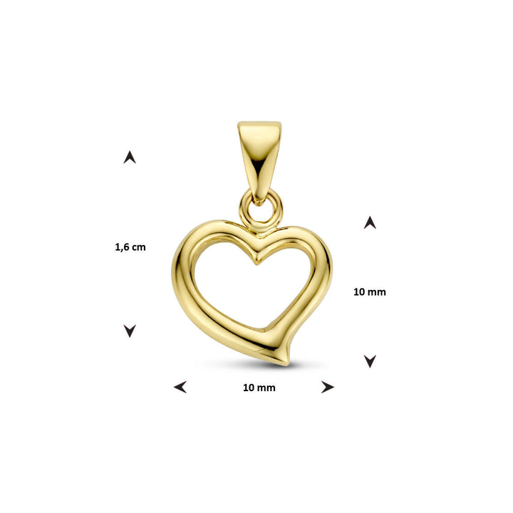 Anhänger Herz 14K Gelbgold