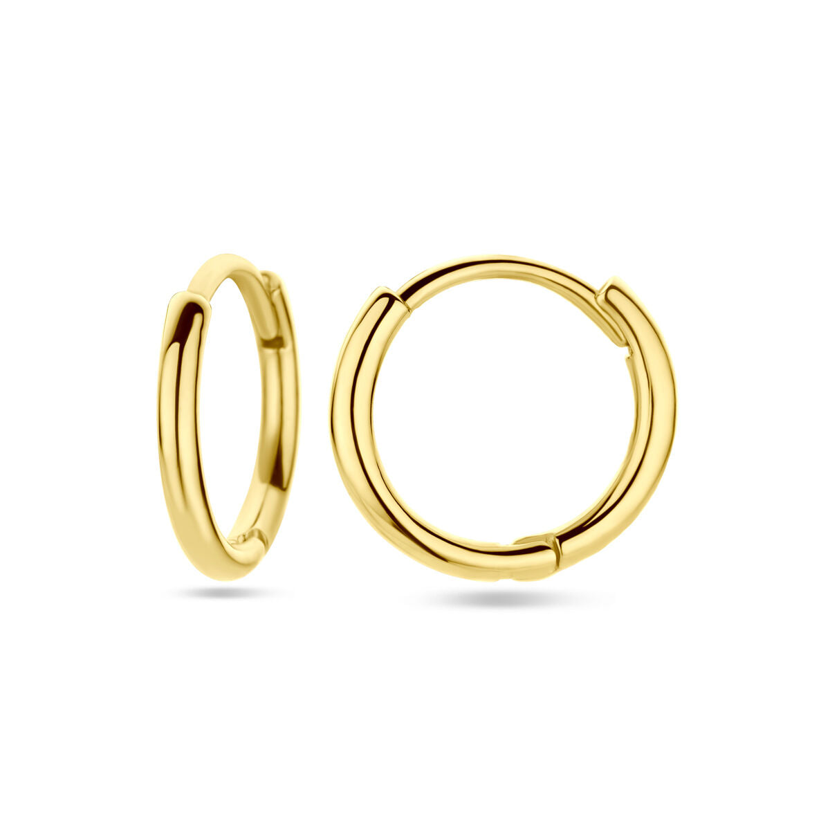Ohrhänger, 1,5 mm rundes Rohr, 14 Karat Gelbgold