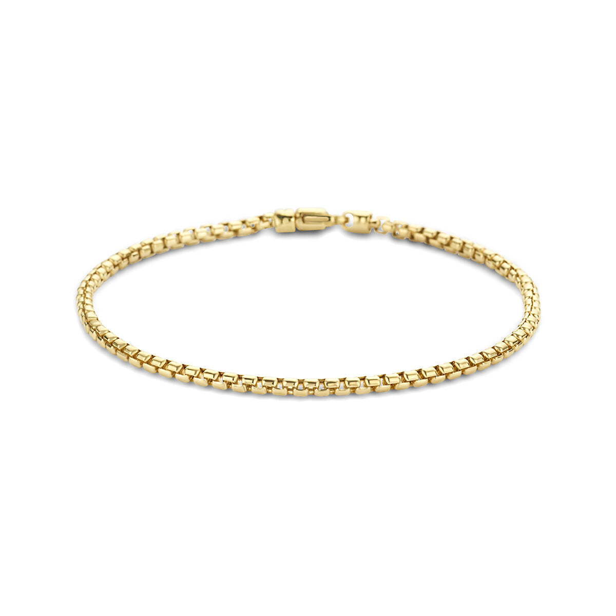 Herrenarmband aus 14K Gold mit venetianischem Design und 2,5 mm Breite