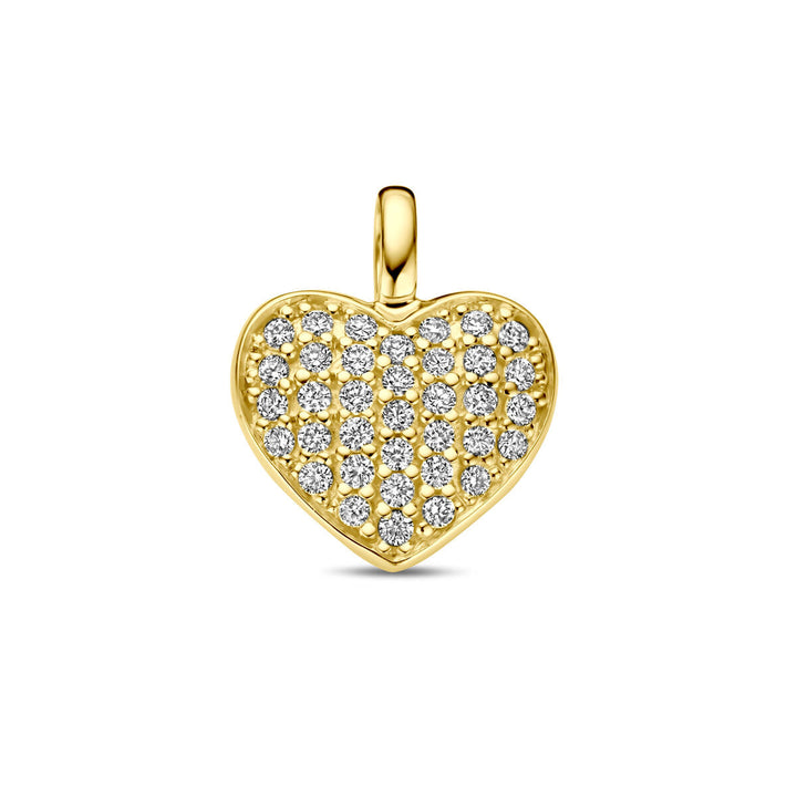 Anhänger Herz und Diamant h si 14K Gelbgold