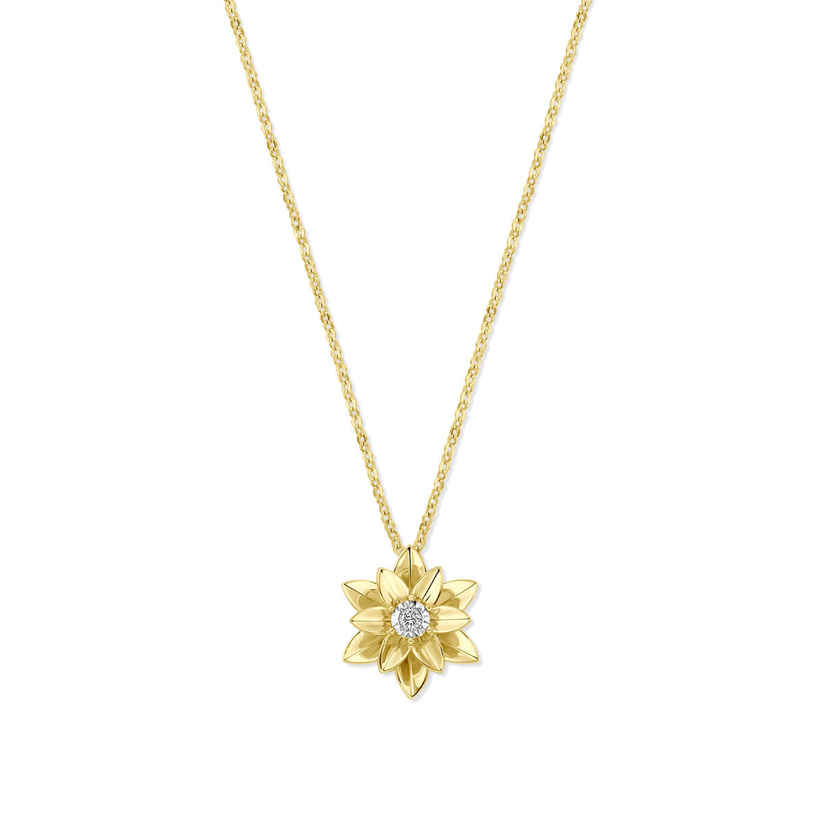 Halskette Diamant 0.03ct h si 41 - 43 - 45 cm 14K Bicolor Gold Gelb/Weiß