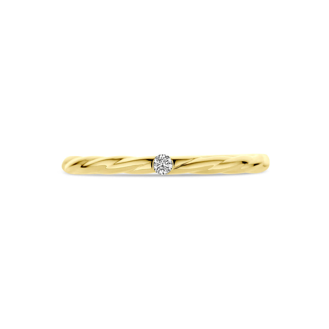 Ring Diamant 0,03 ct h SI 14K Gelbgold