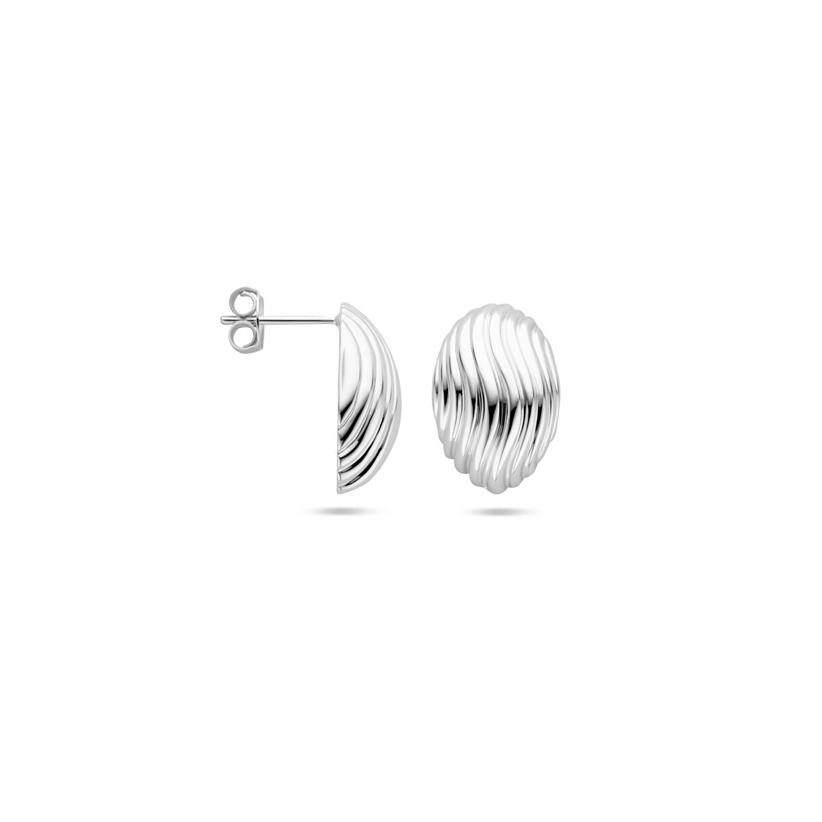 Ohrstecker 18 mm rhodiniertes Silber