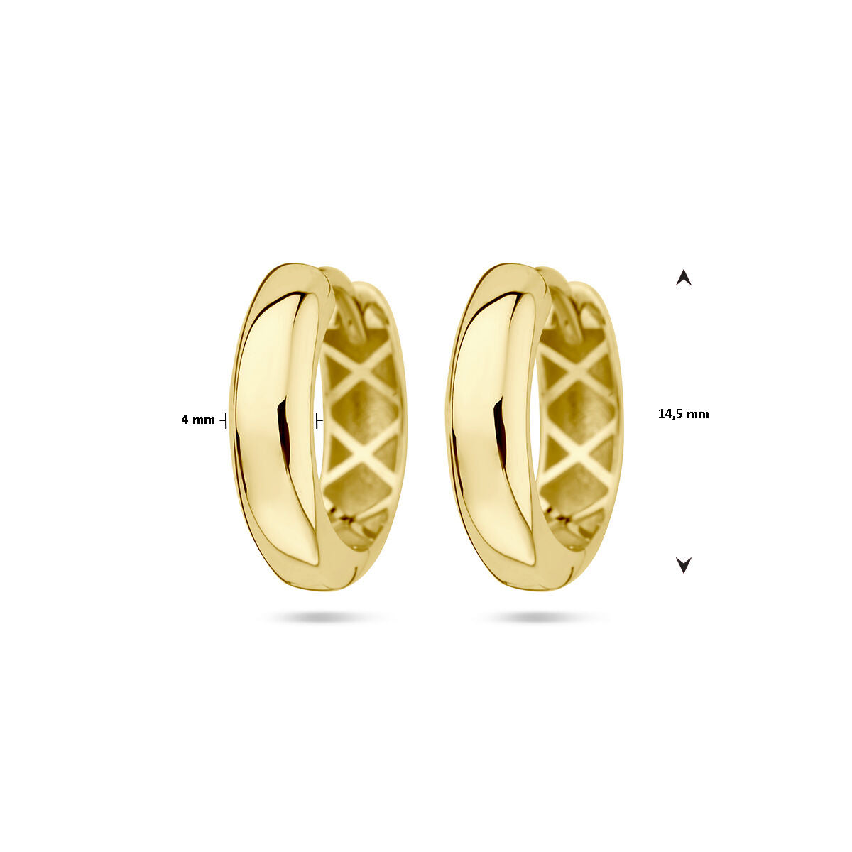 Ohrhänger 4,0 mm halbrunder Schlauch 14K Gelbgold