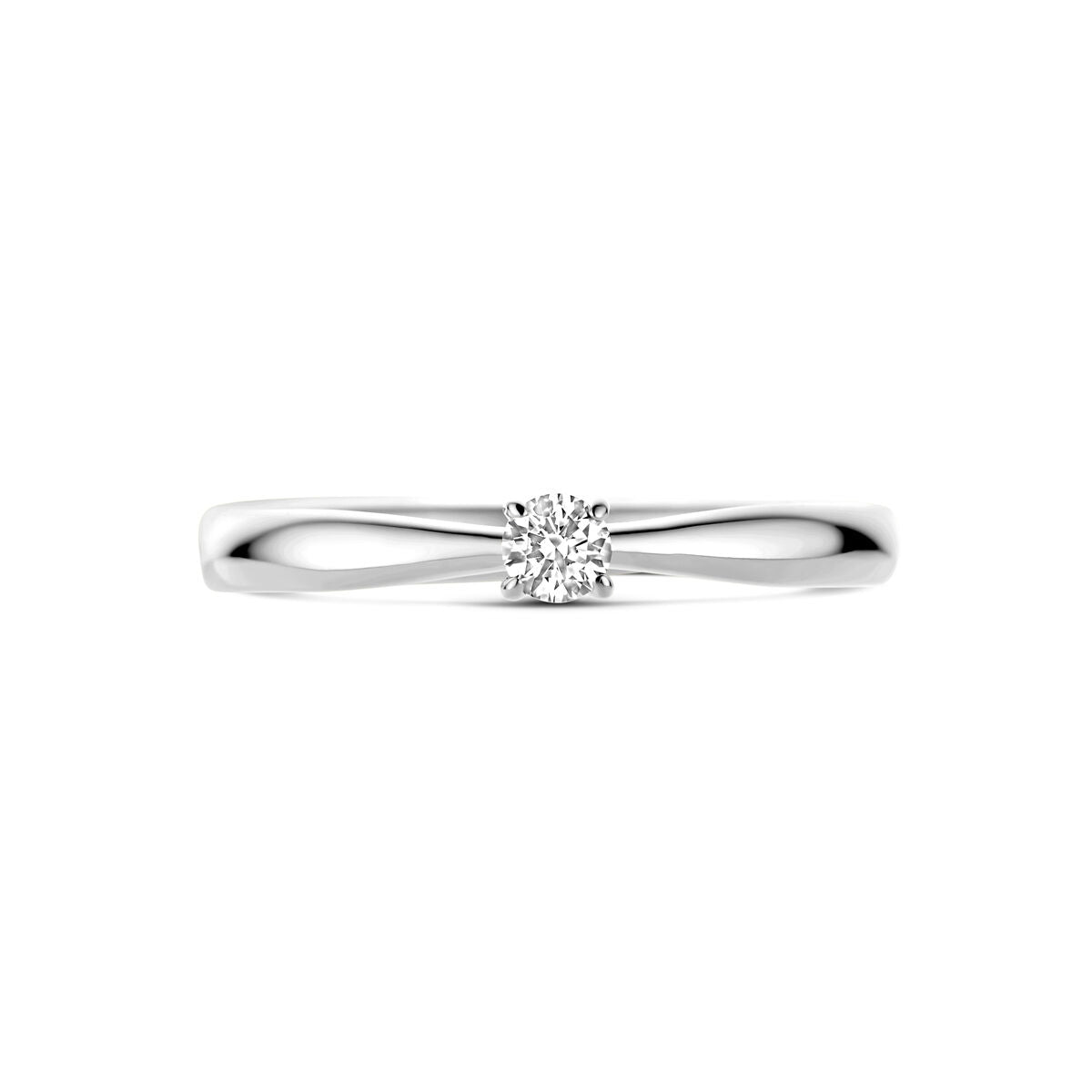 Verlobungsring Diamant 0,10 ct H SI 14K Weißgold