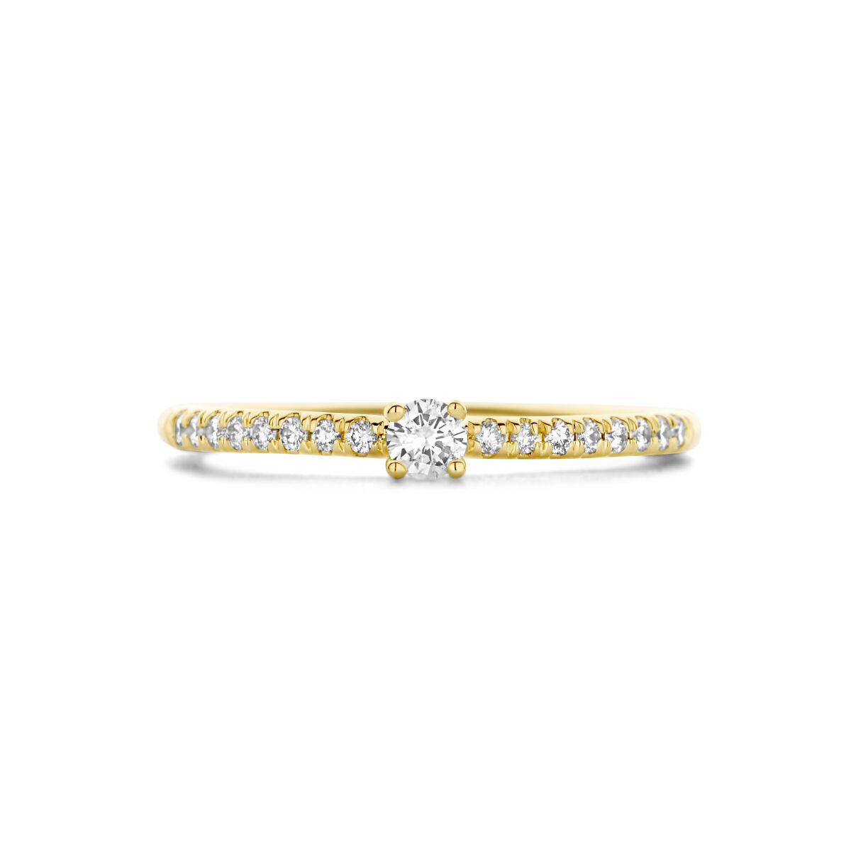 Verlobungsring Diamant 0,25 ct H SI 14K Gelbgold