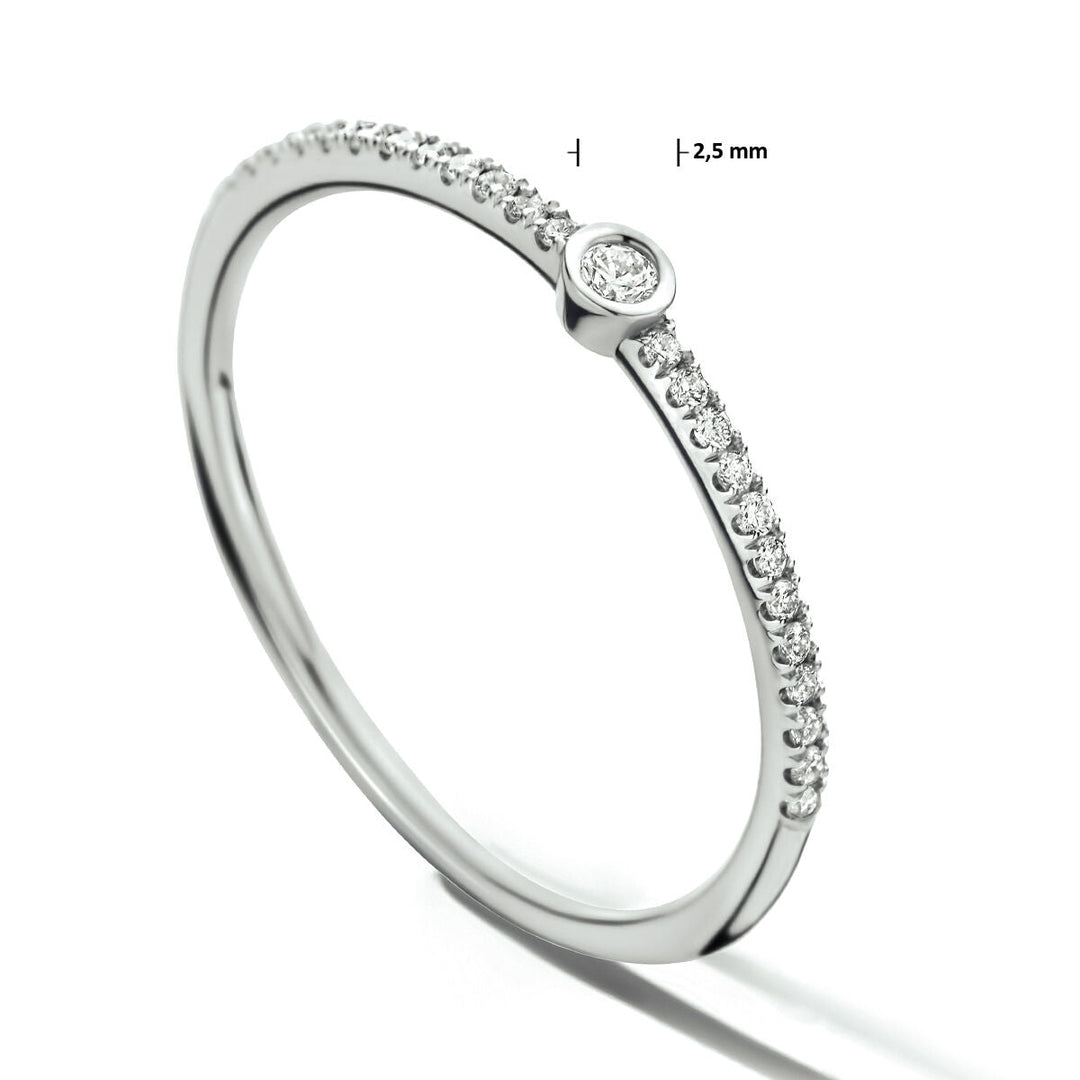 Ring Diamant 0,115 ct H SI 14K Weißgold