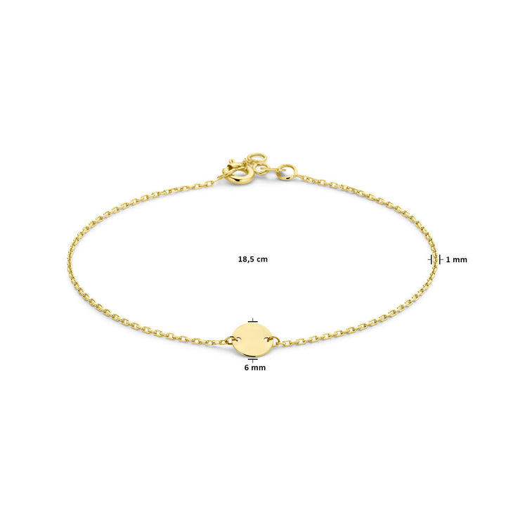 Armband Kreis 18,5 cm 14K Gelbgold