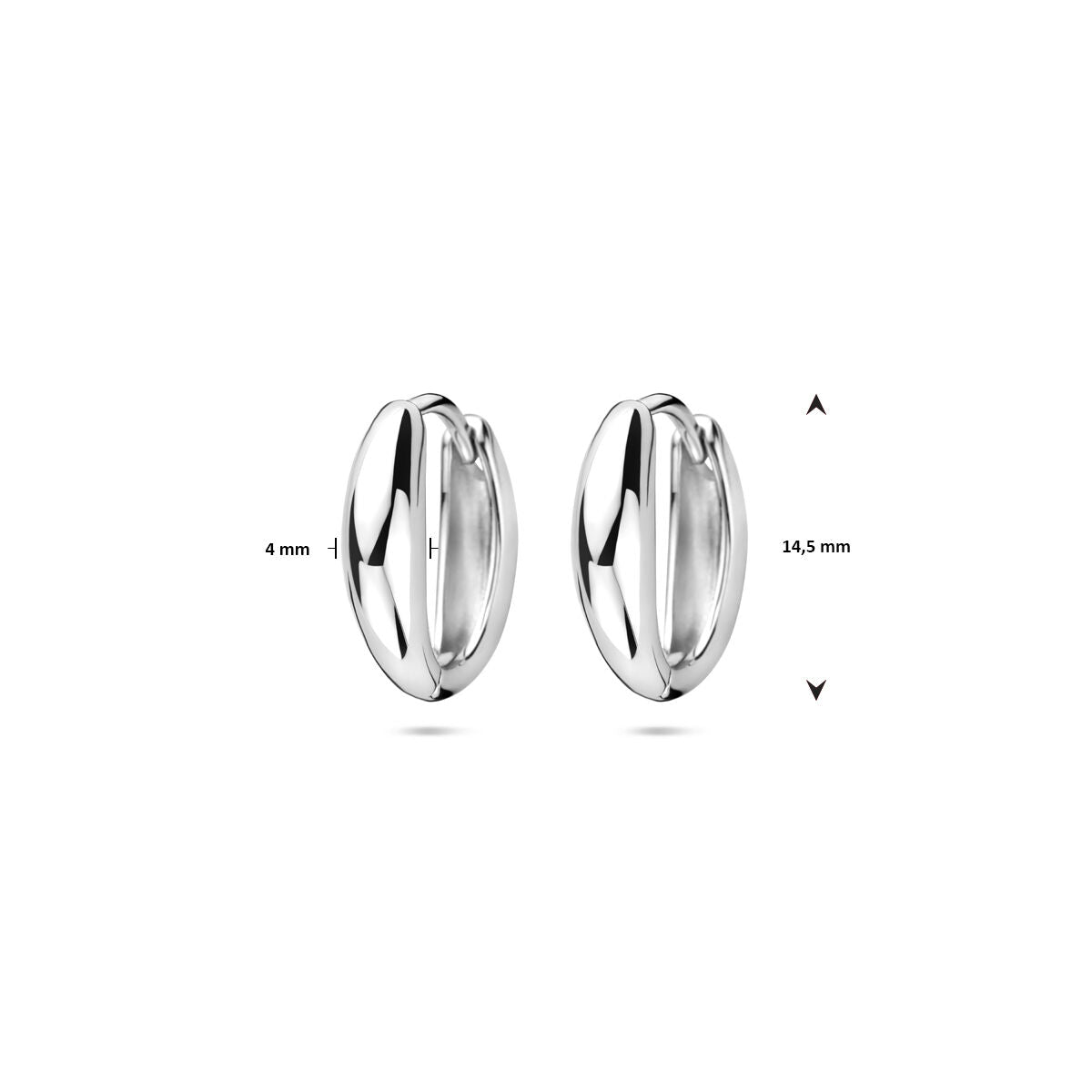 Kreolen 14,5 mm Silber rhodiniert
