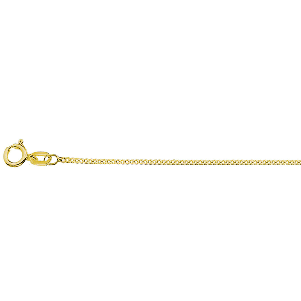 Collier aus 1,2 mm vergoldetem Silber mit 4-seitigem Schliff und Karabinerverschluss