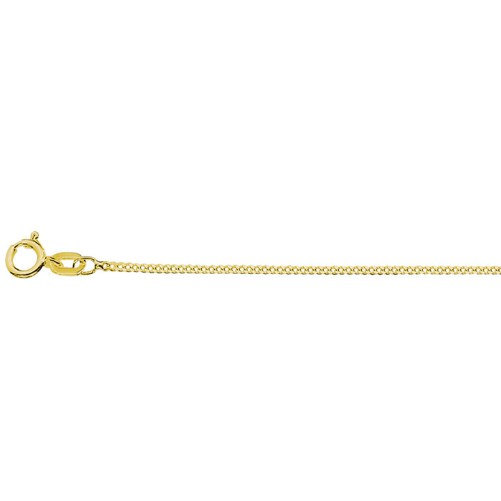 Halskette Gourmette 4-seitiger Schliff 1,2 mm 3 Mikron Silber vergoldet (gelb)