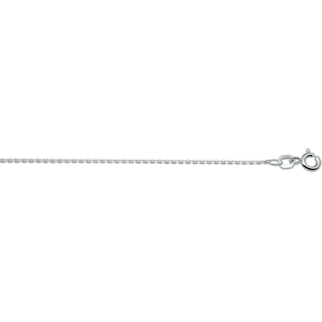 Halskette Anker diamantiert 1,1 mm Silber weiß