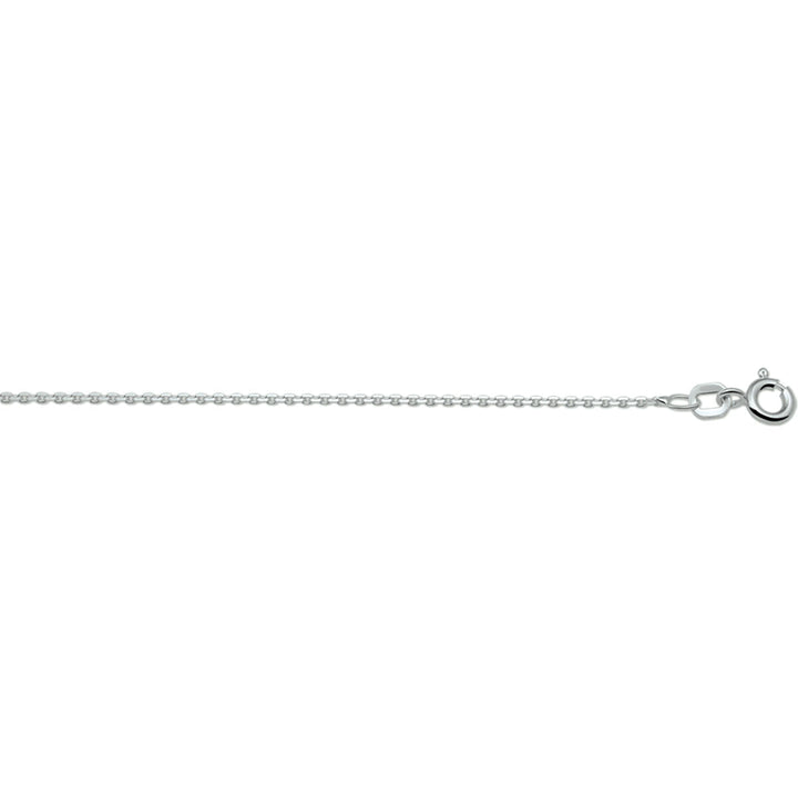 Halskette Anker diamantiert 1,1 mm Silber weiß