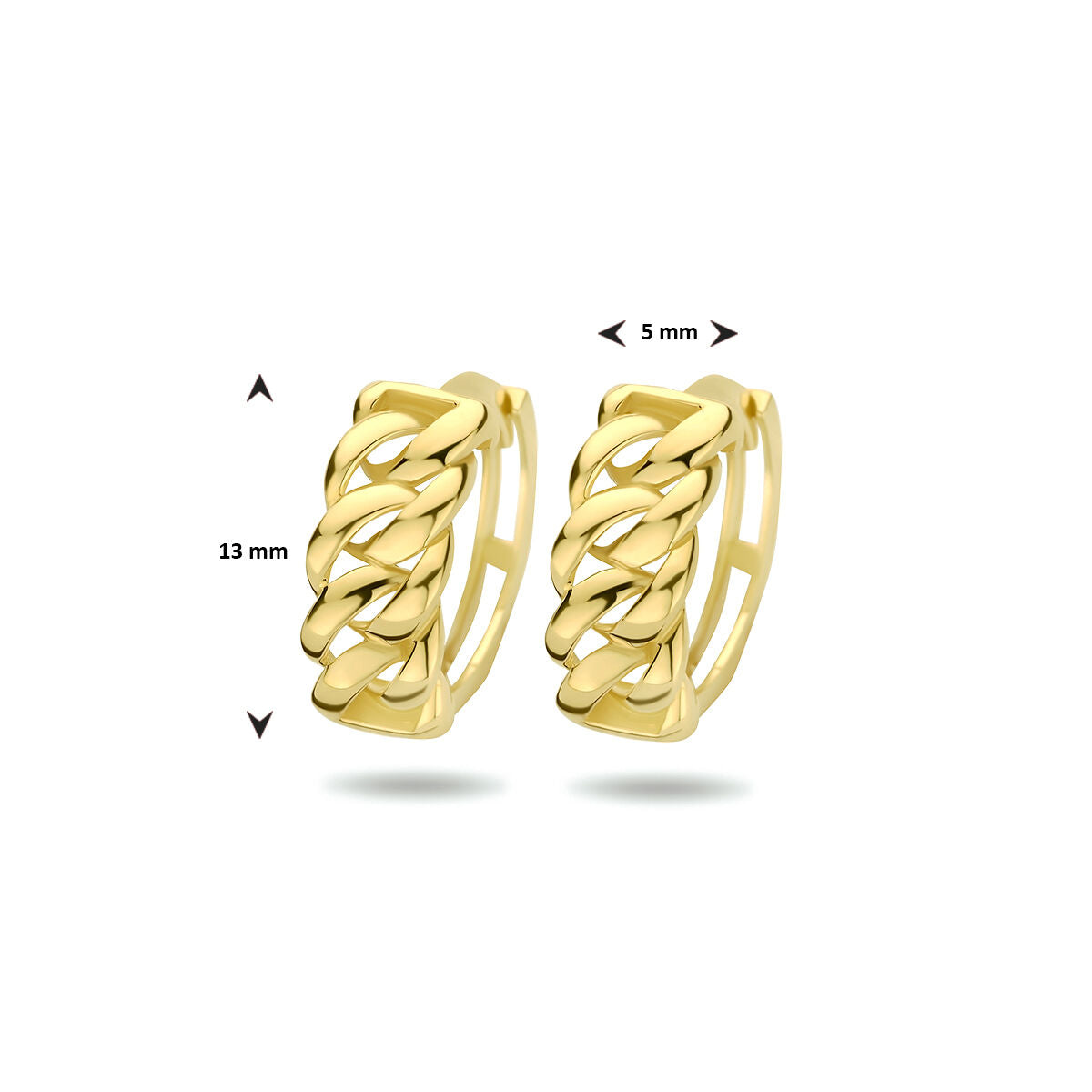 Klappcreolen Gourmet 13 mm 9 Karat