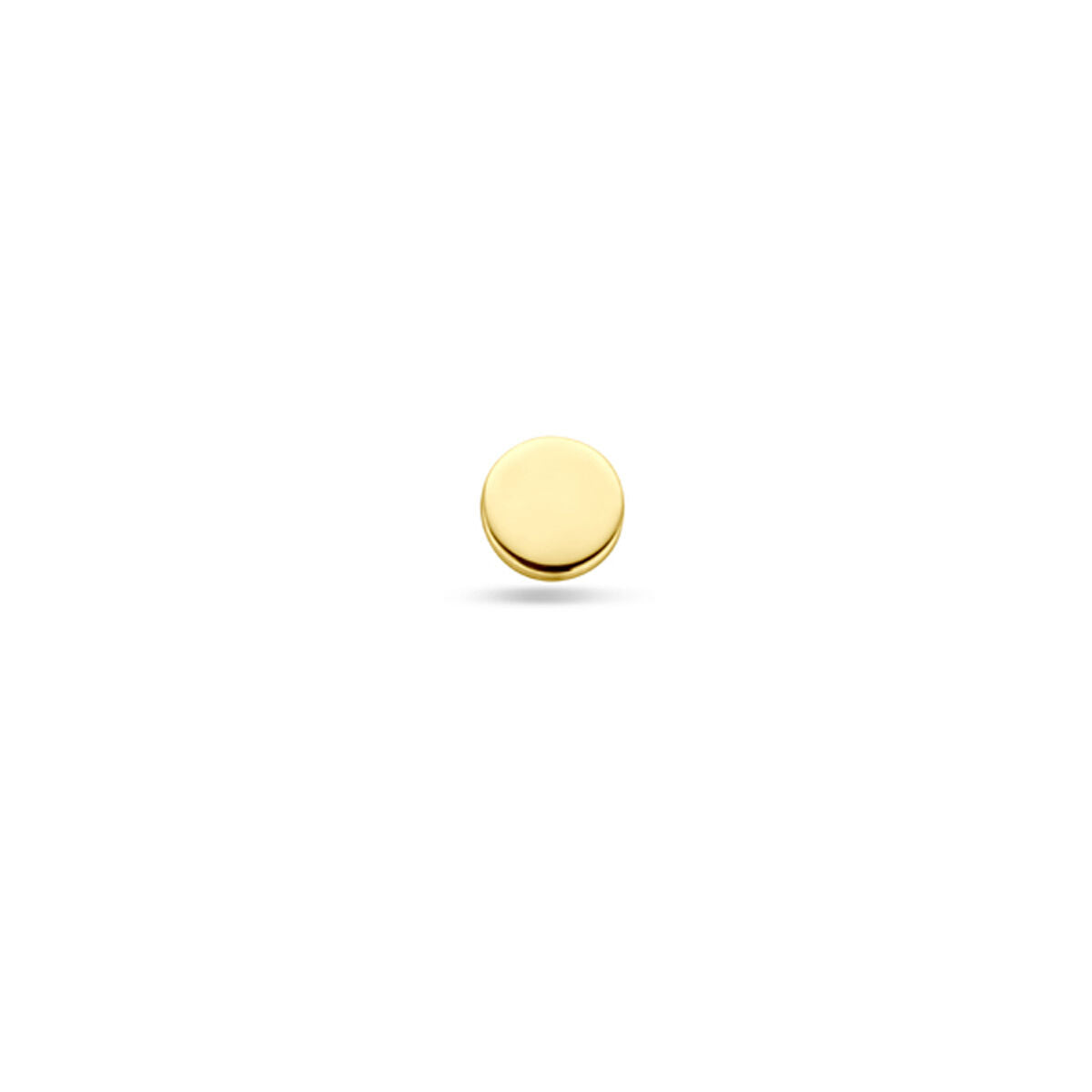 Flacher Piercing mit 3 mm Durchmesser aus 14K Gelbgold