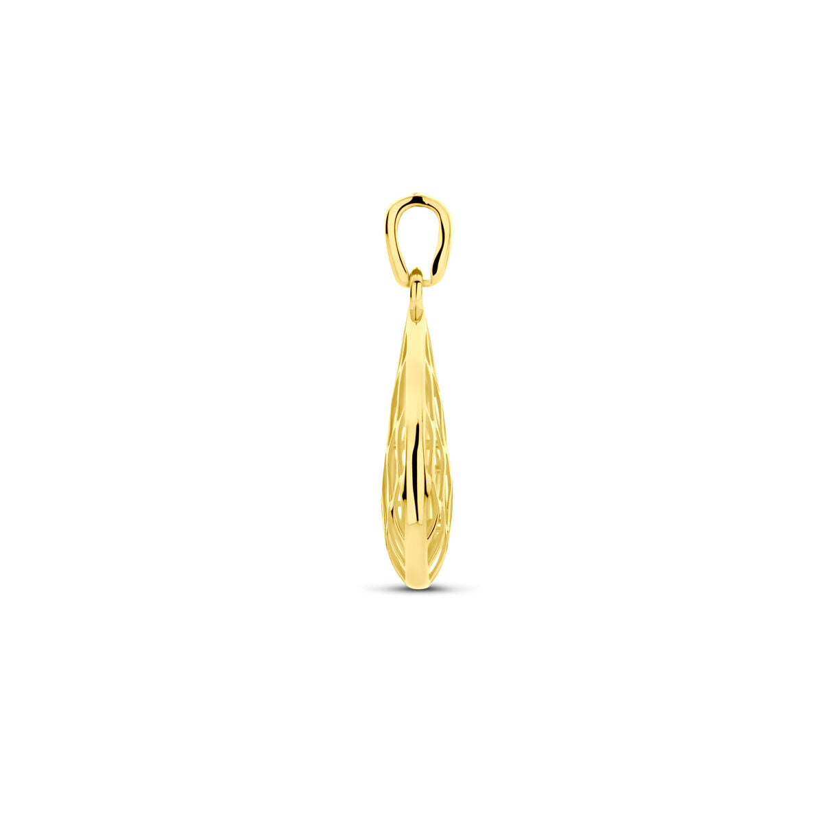 14k Gelbgoldanhänger – 24x12mm für Damen