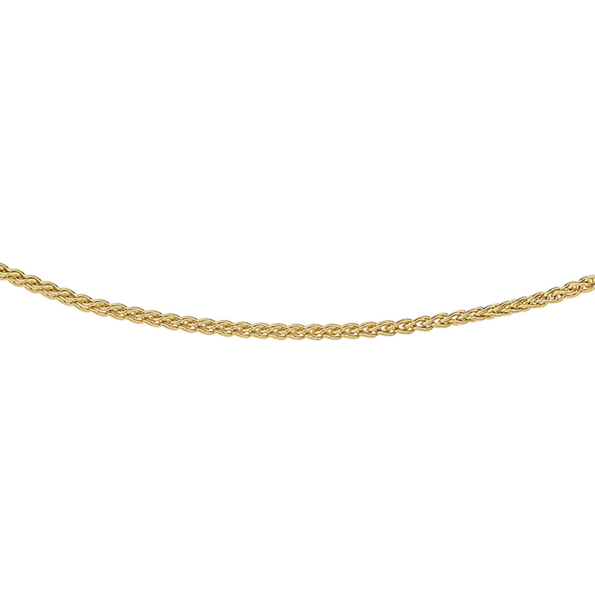 Collier aus 14K Gelbgold mit 1,3 mm dicker Vossestaart-Optik