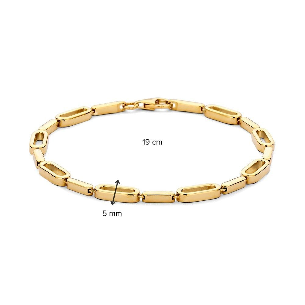 Verspieltes Gelbgold-Gliederarmband – Eleganz in Bewegung