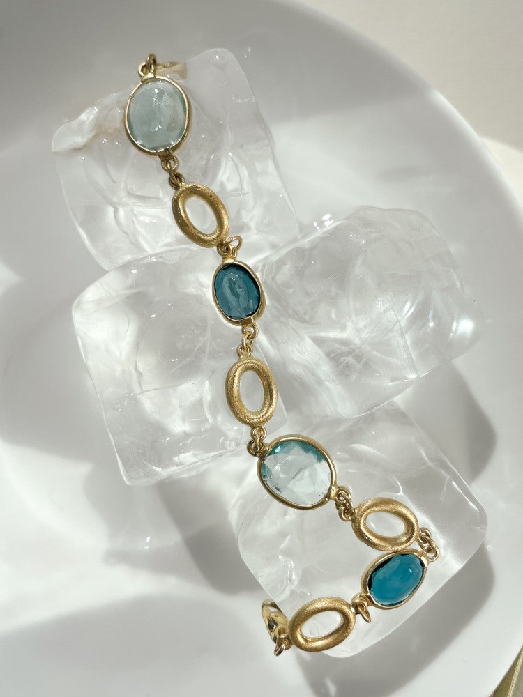 Armband Gelbgold Edelstein