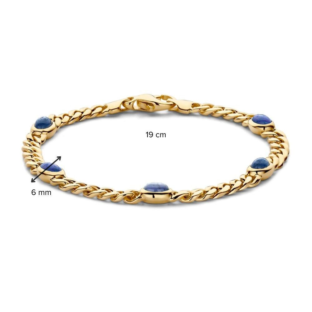 Armband Gelbgold Saphir